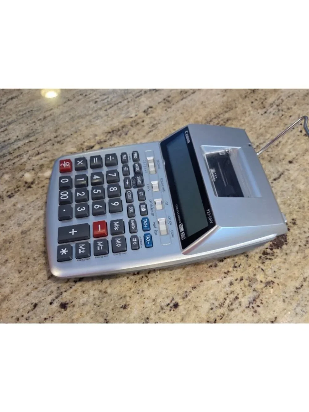 Canon P23-DH V 12 Digit Printing Calculator Adding Machine w/ Power Cord Tested